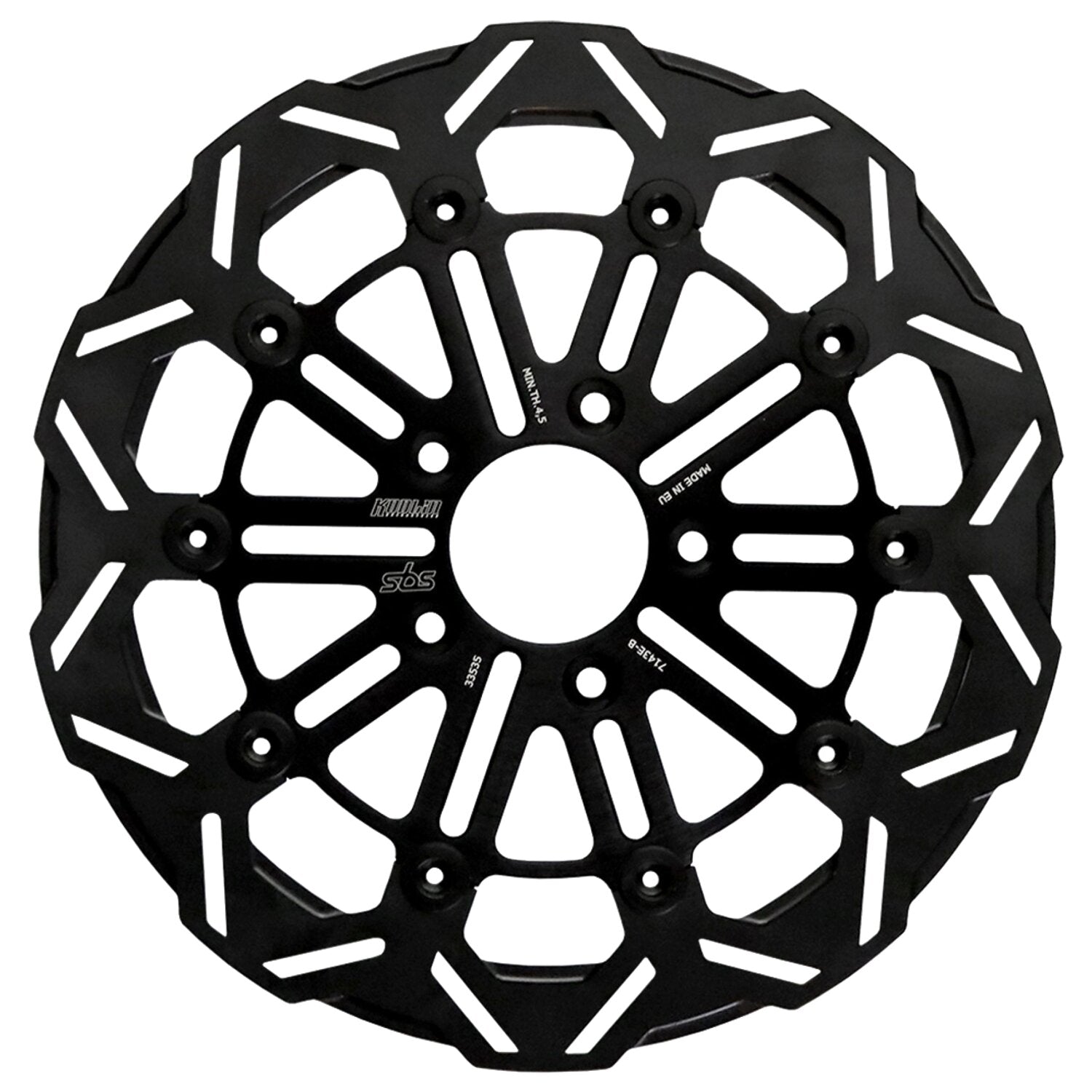 Kodlin by SBS '10-spoke' brake rotor front L/R - Black