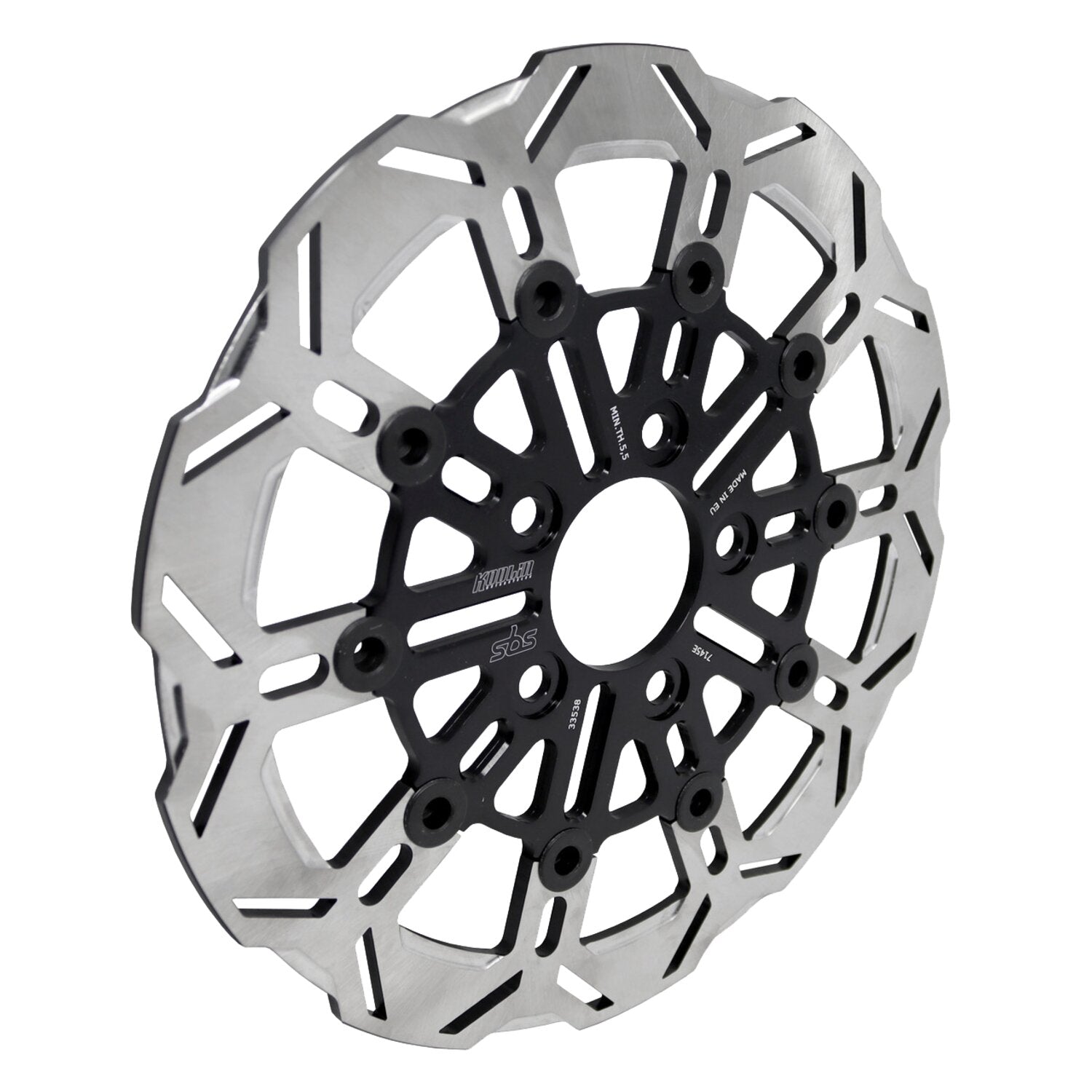 Kodlin by SBS '10-spoke' brake rotor rear - Clear
