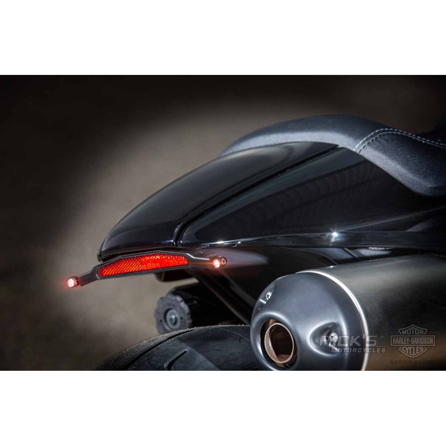 Rick's Motorcycles turn signal bracket kit Atto rear - Black
