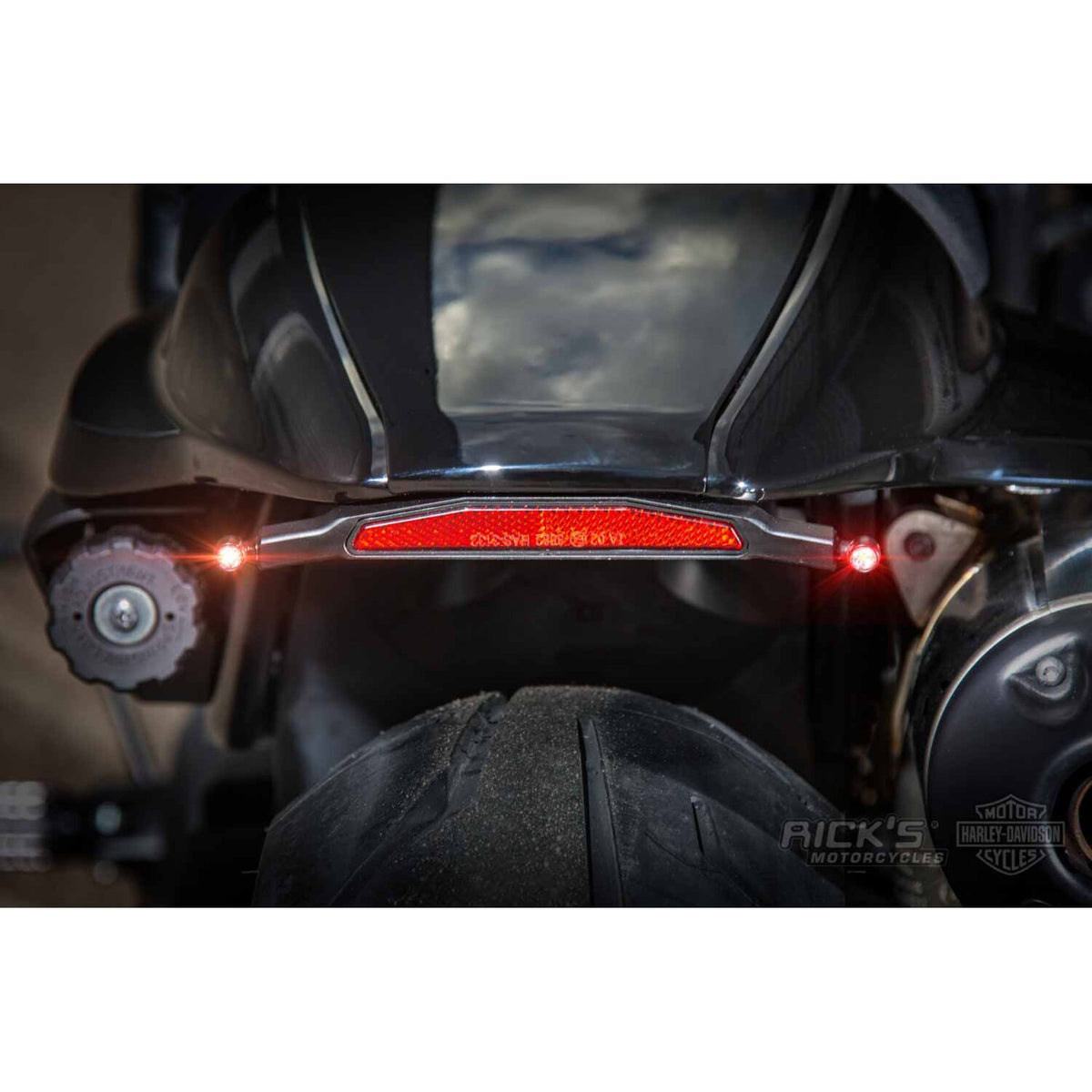 Rick's Motorcycles turn signal bracket kit Atto rear - Black