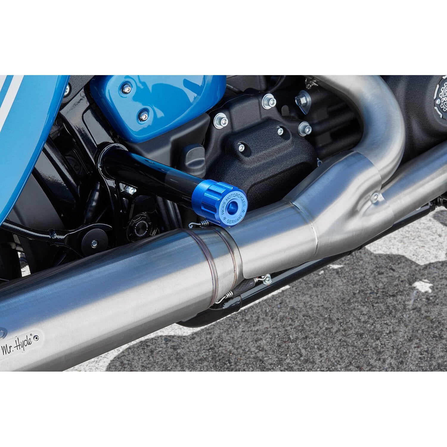 Rick's Motorcycles Clubstyle crashbar end caps - Blue