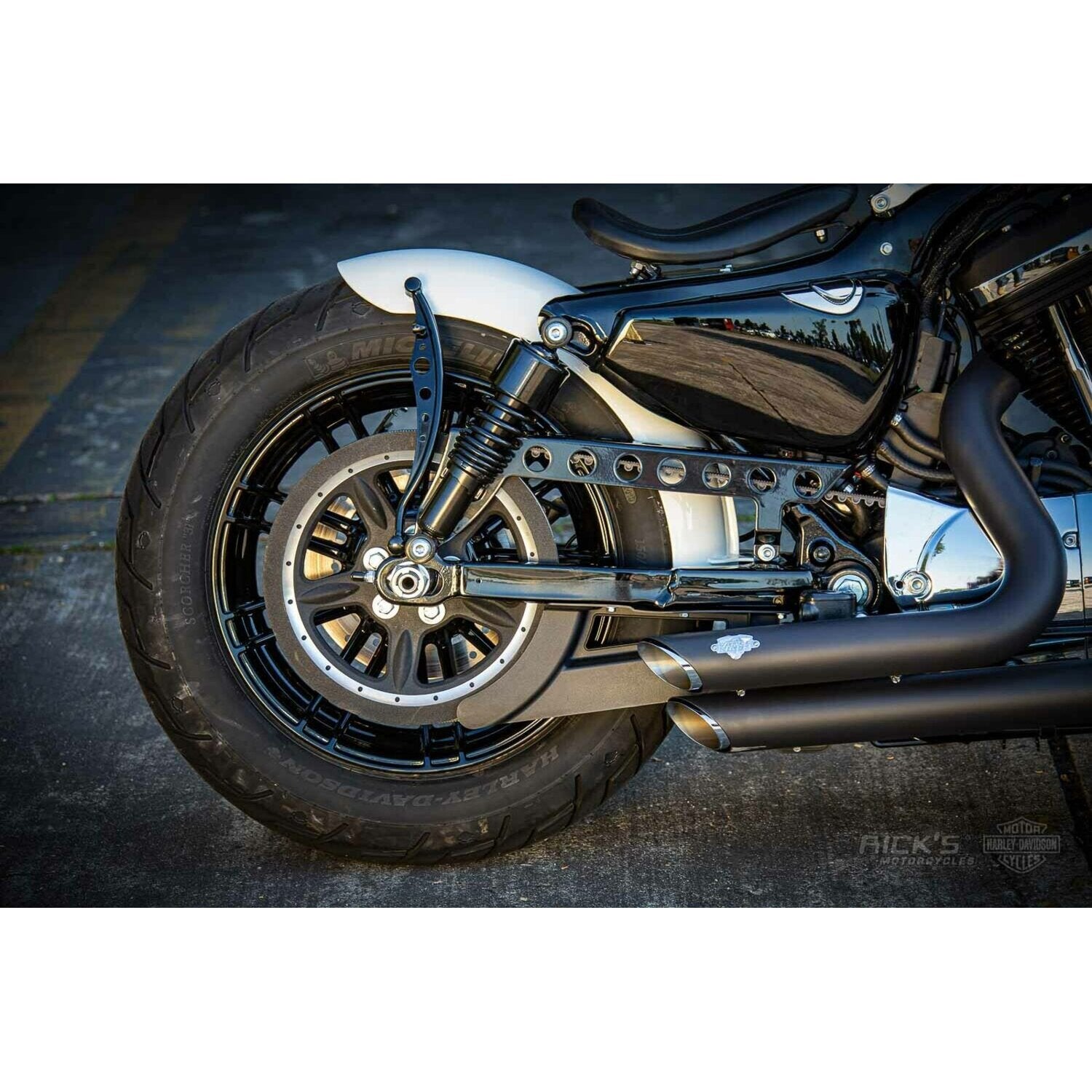 Rick's Motorcycles Rear fender Bobber 150mm tire - Steel