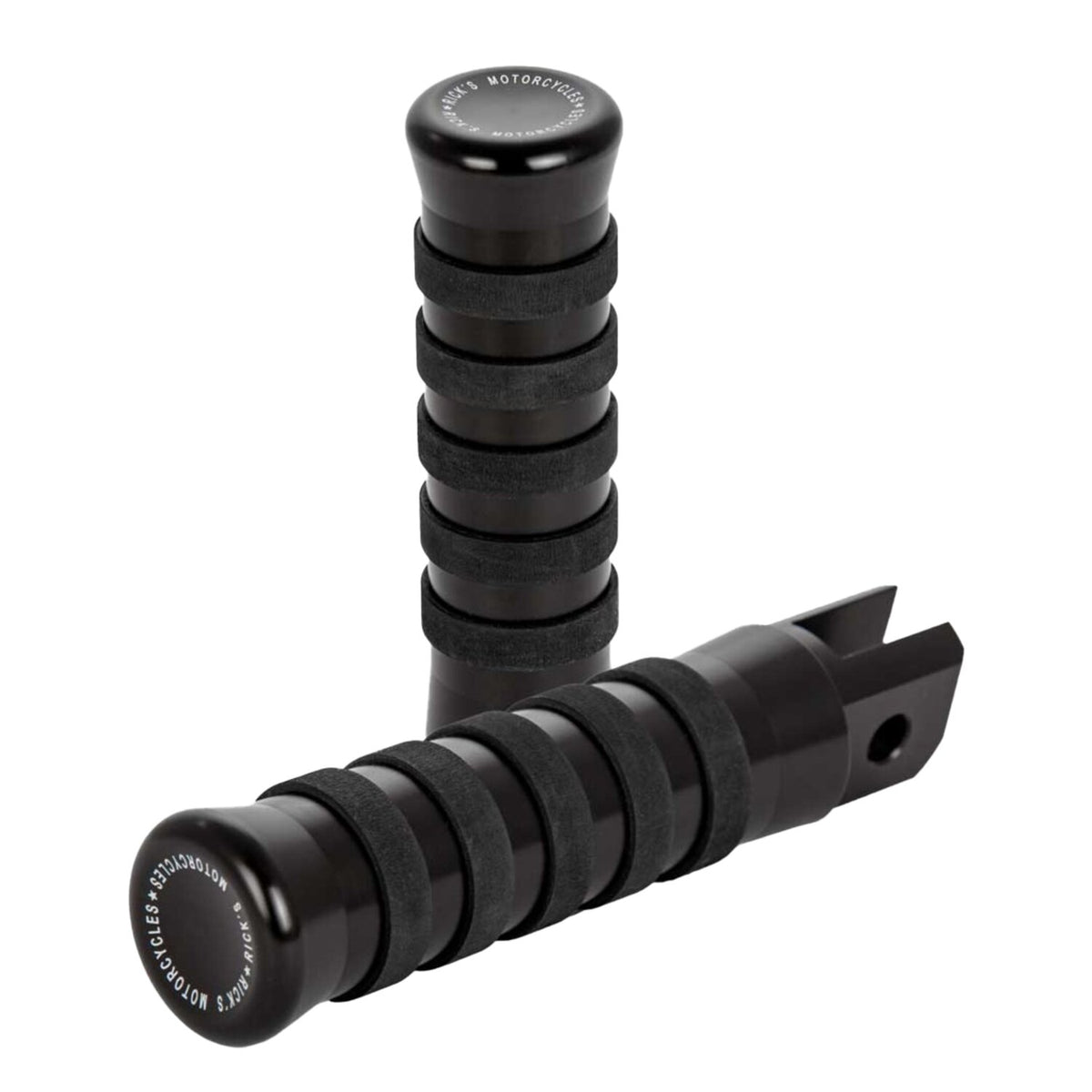 Rick's Motorcycles rider foot pegs O-ring style - Black