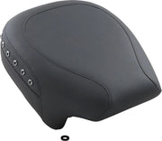 Mustang Wide Rear Seat - Studded Black Vinyl - For Harley Davidson