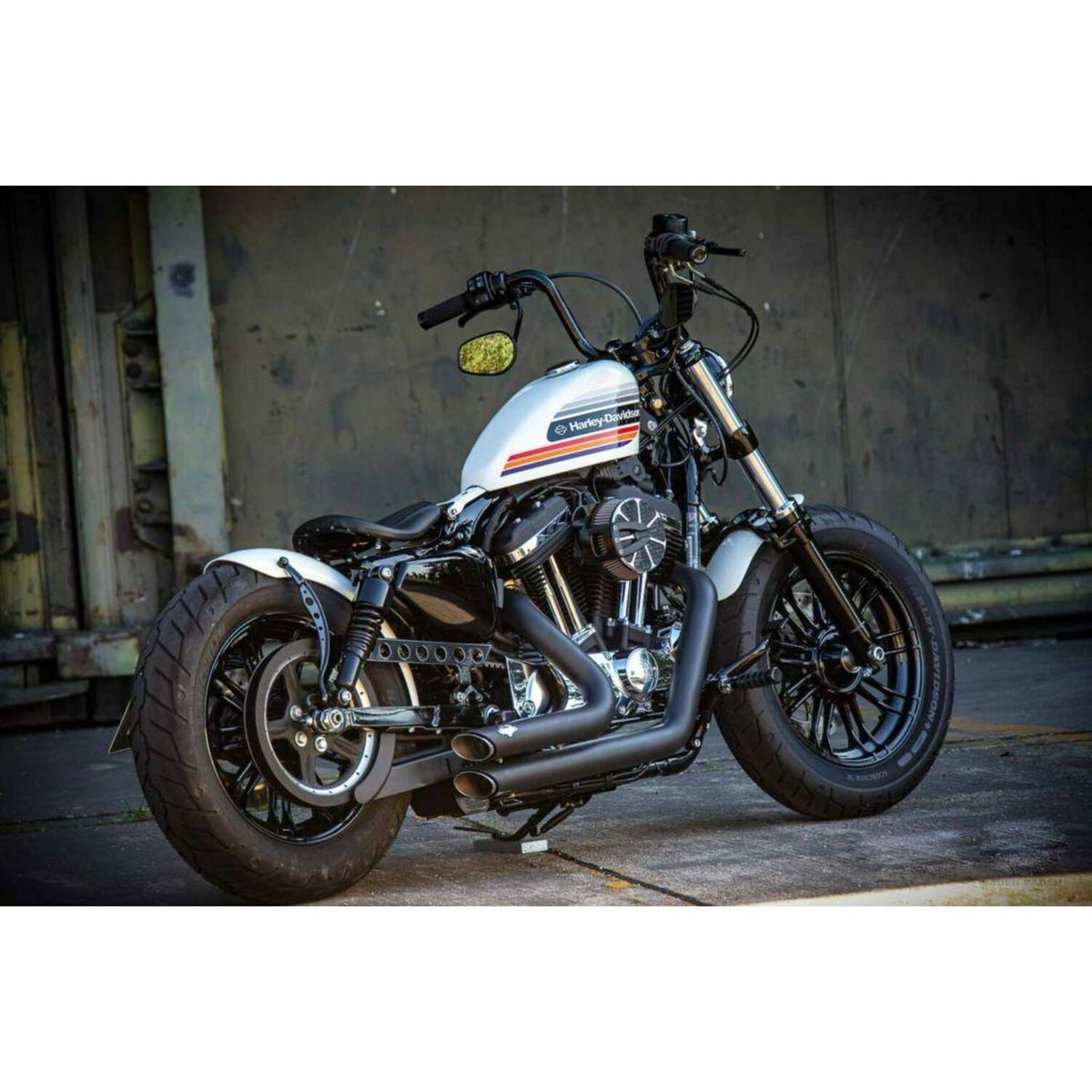 Rick's Motorcycles belt cover Round holes - Gloss black