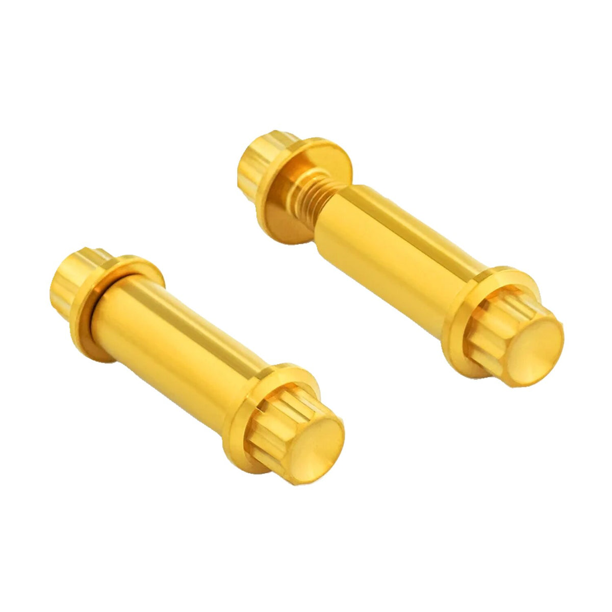 Arlen Ness titanium 12-point foot peg bolt kit - Gold 2-pk