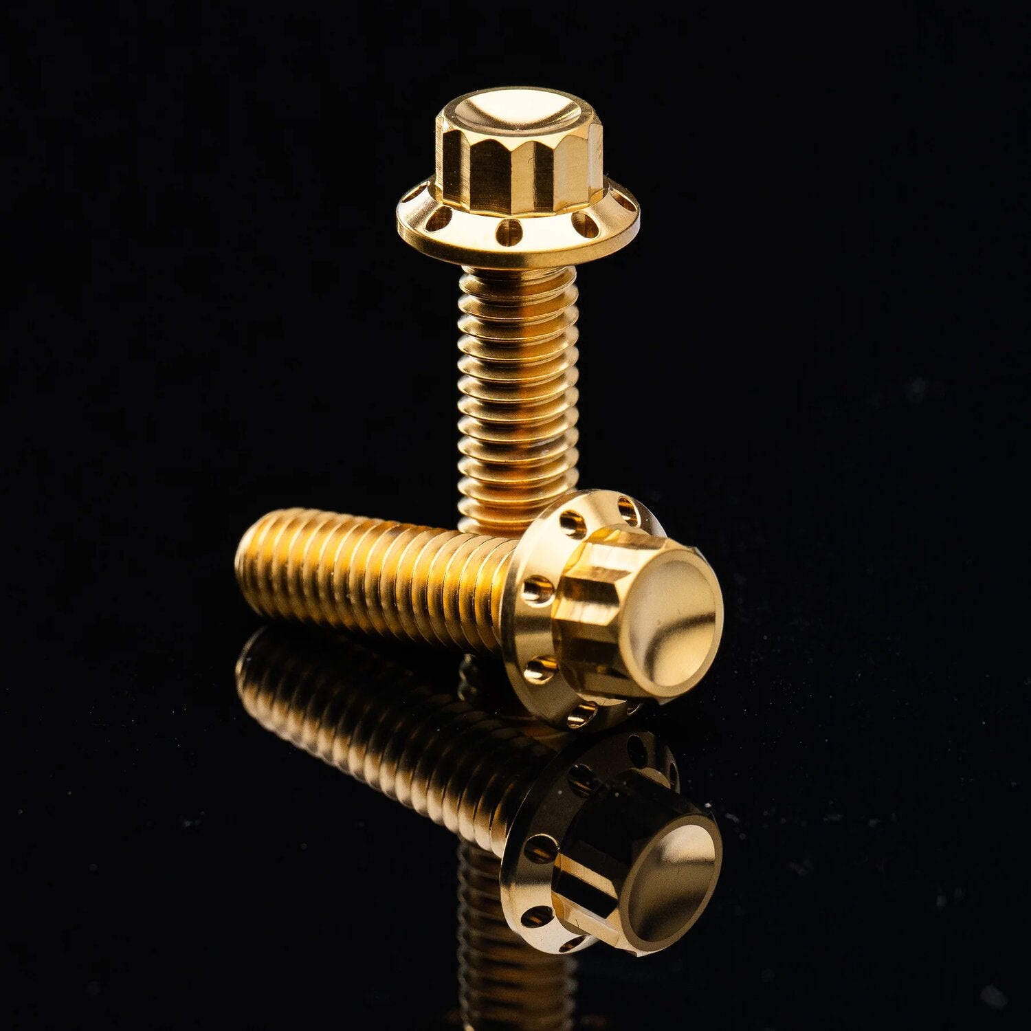 Arlen Ness Titanium 12pt Primary Cover Bolt Kits - Gold