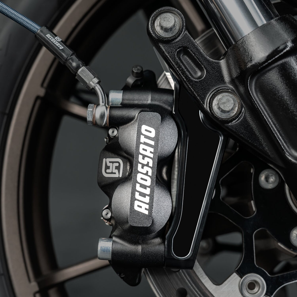 Accossato 108mm Monoblock radial brake caliper left - Black