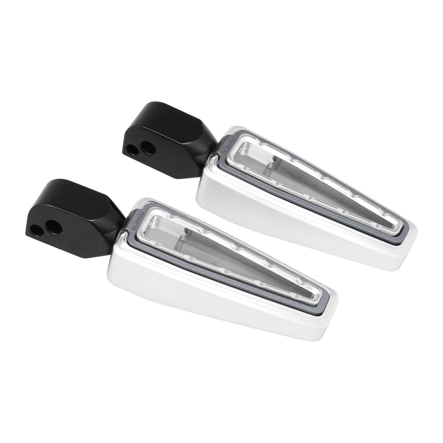 Fangster passenger foot pegs - Chrome smoky