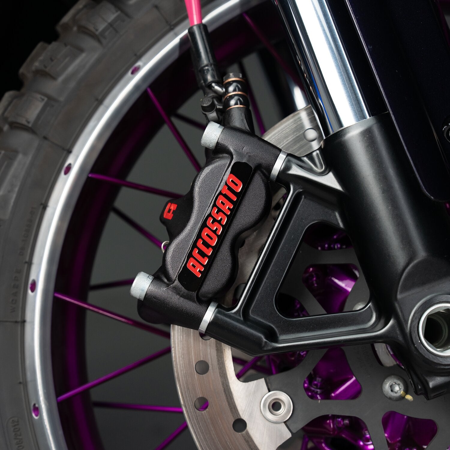 Accossato 100mm PZ011 radial brake caliper - Right - Black