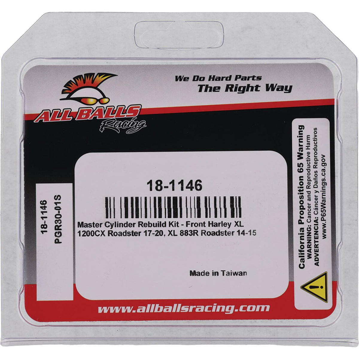 All Balls master cylinder rebuild kit - Front - Dual disc