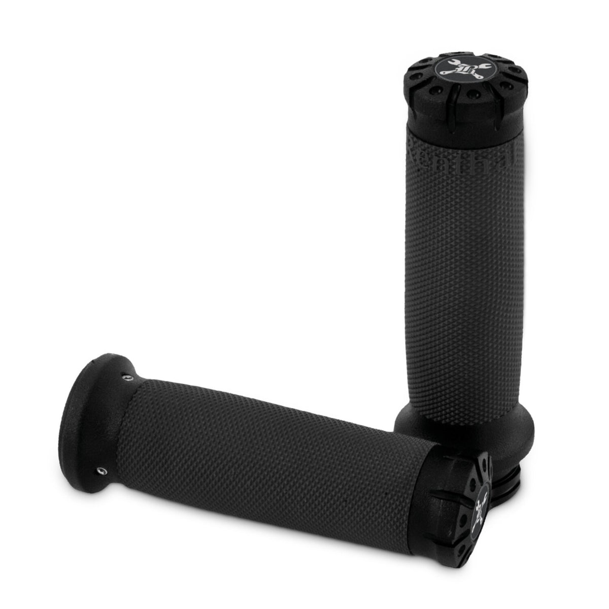 Burly Hawk billet grip set - Black CC