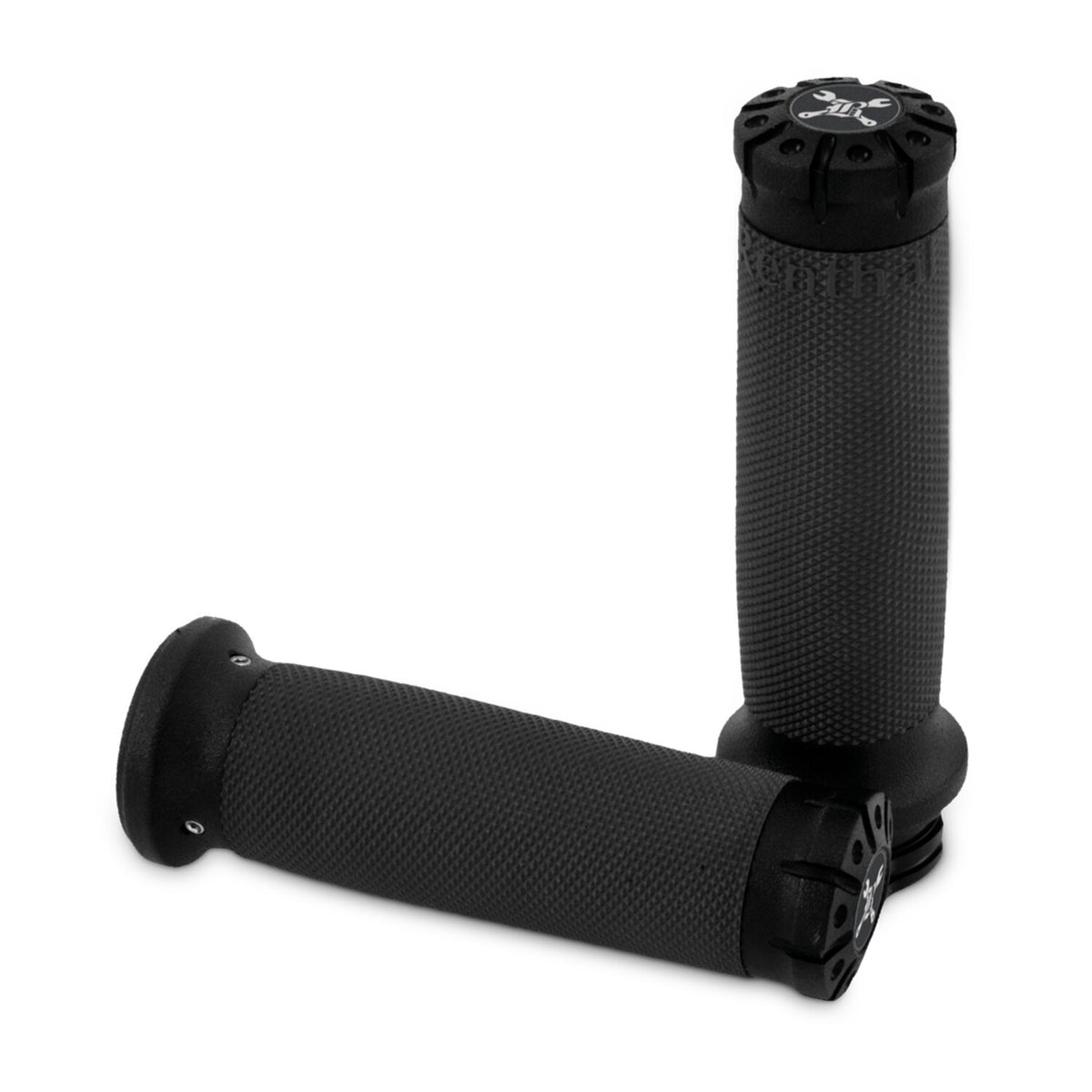 Burly Hawk Billet grip set - Black Textured