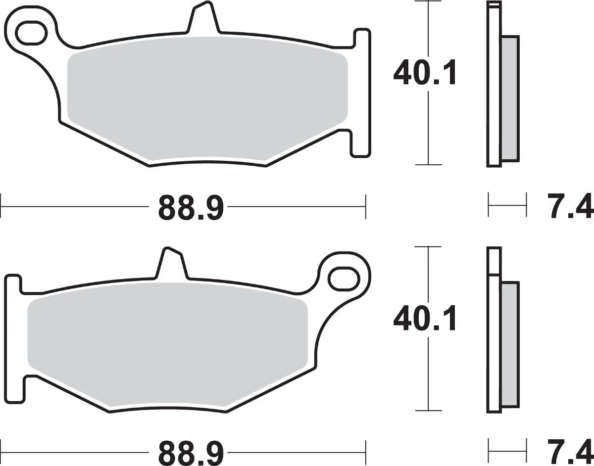 Sbs Ls Street Excel Sintered Hinterrad-Bremsbeläge - Hinten
