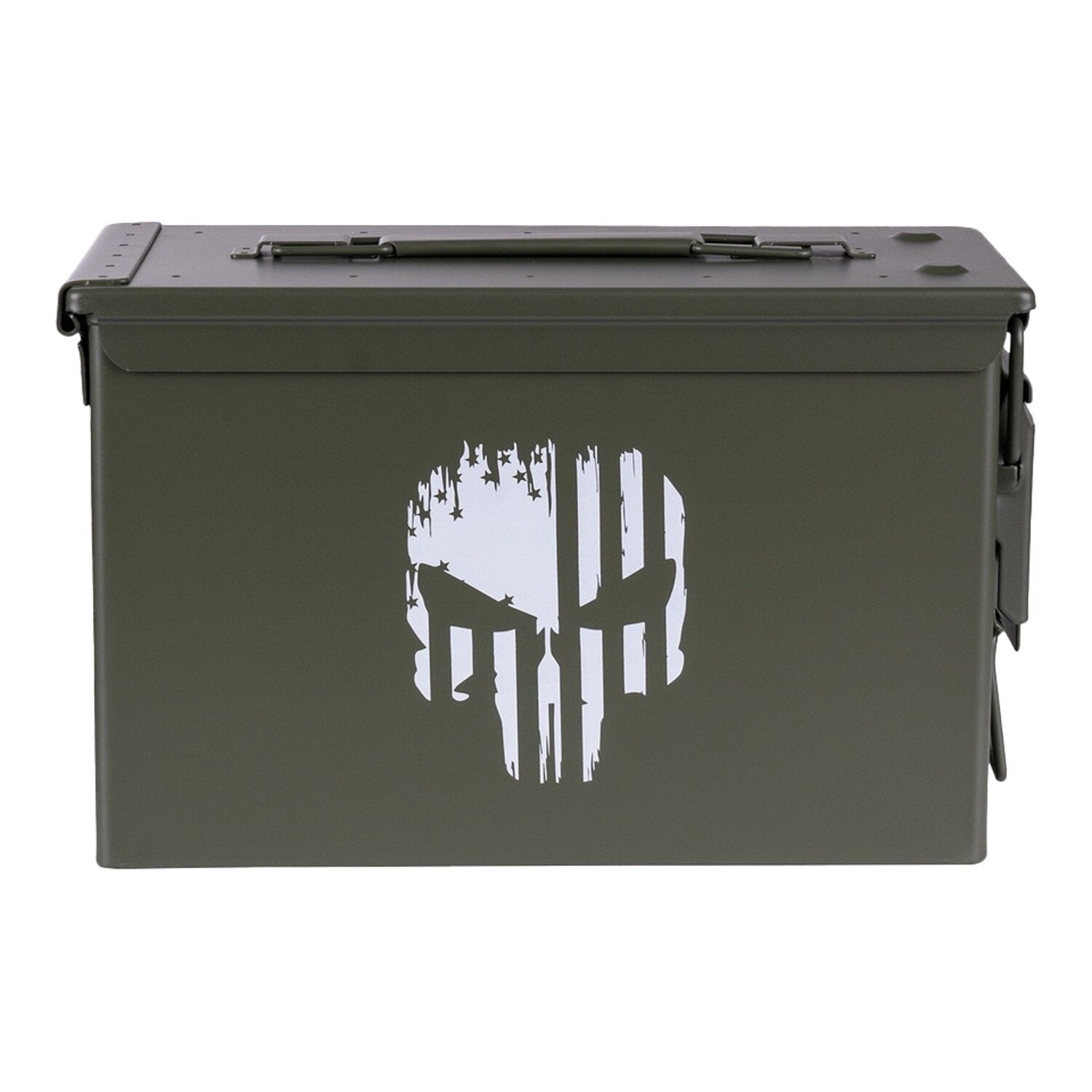 Army Surplus Ammo Punish Skull box black