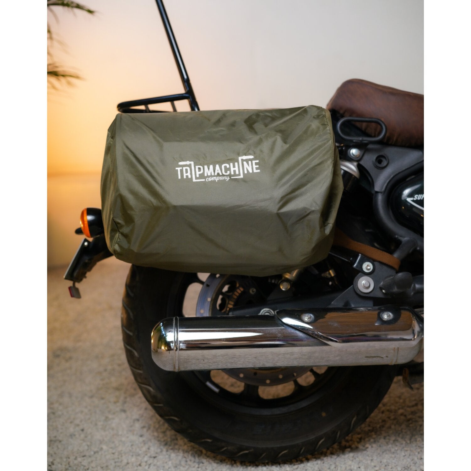 Trip Machine Expedition Saddlebag Pair brown and tobacco