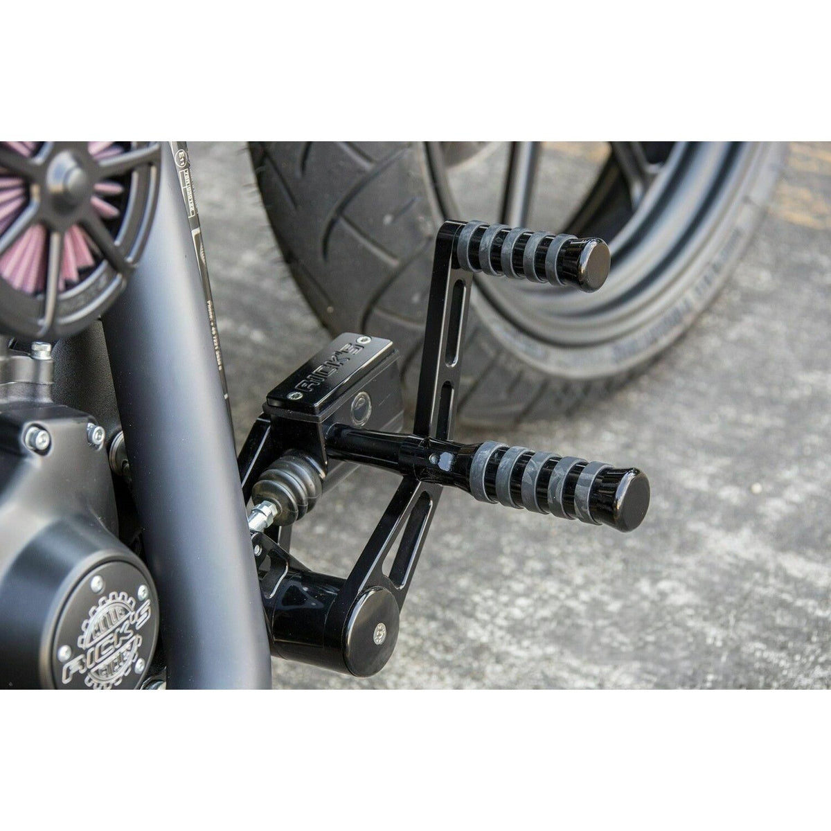 Rick's Motorcycles +4" Forw - control kit - O-Ring - Black