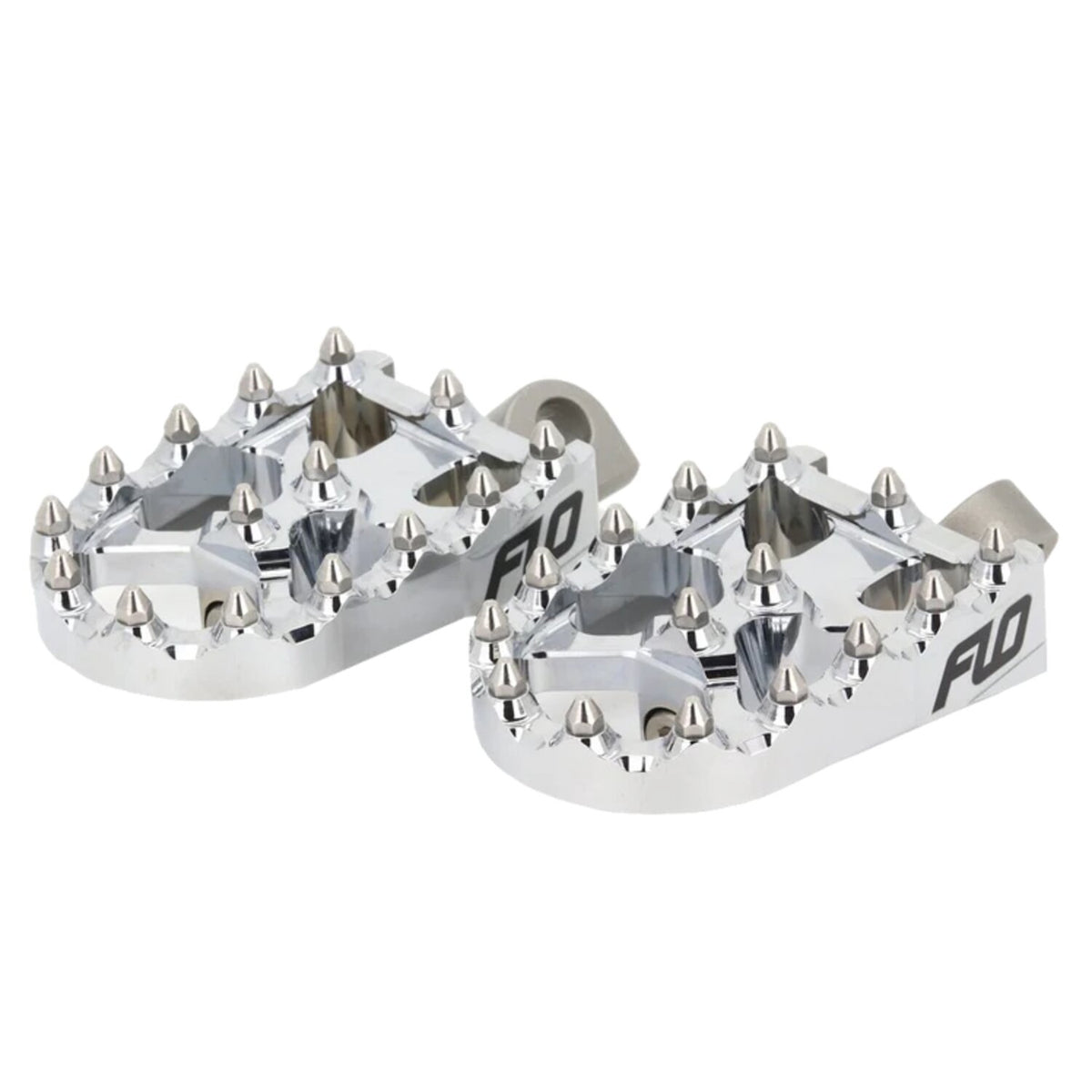 Flo Motorsports V2 MX foot peg set - Chrome