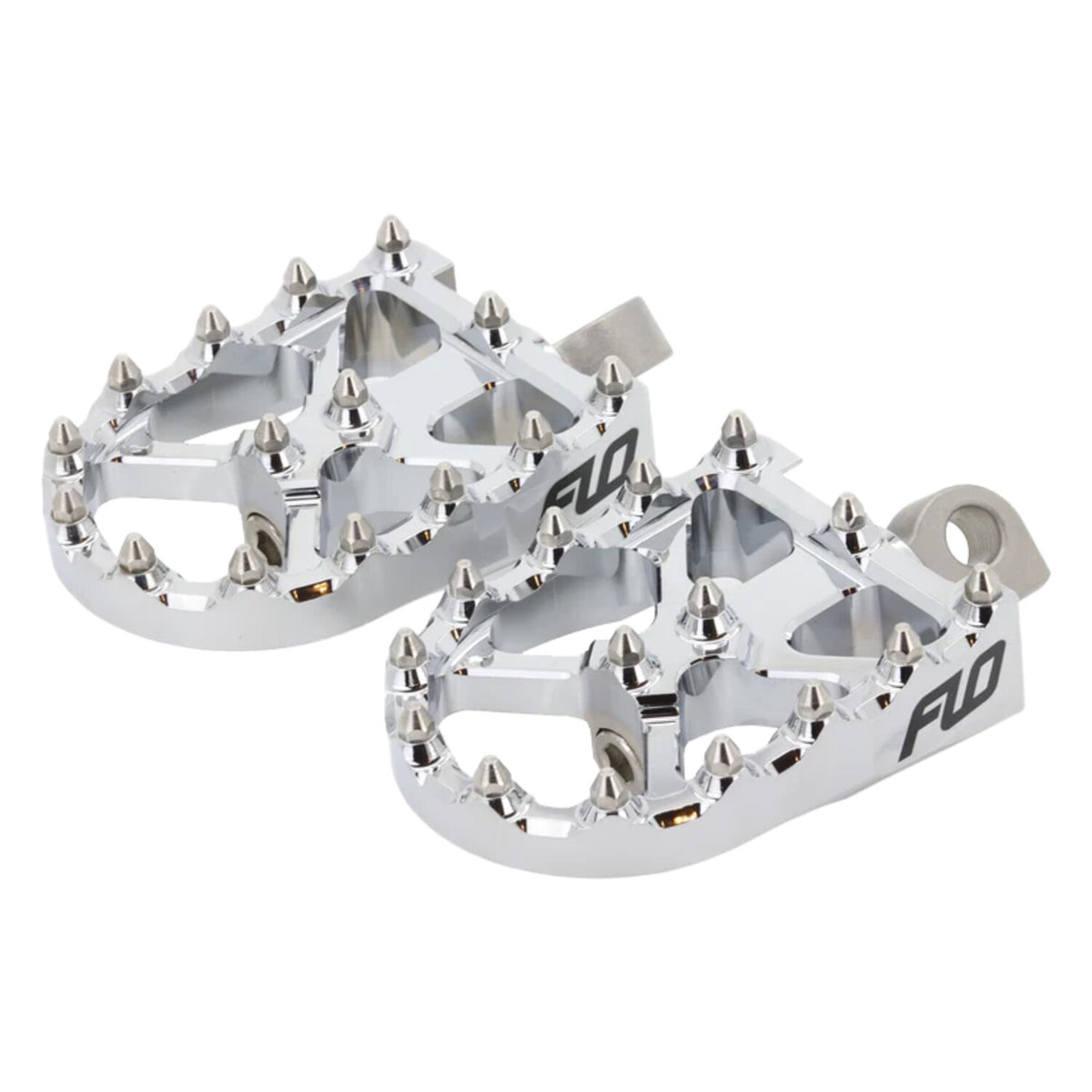 Flo Motorsports V3 MX foot peg set - Chrome