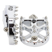 Flo Motorsports V3 MX foot peg set - Chrome