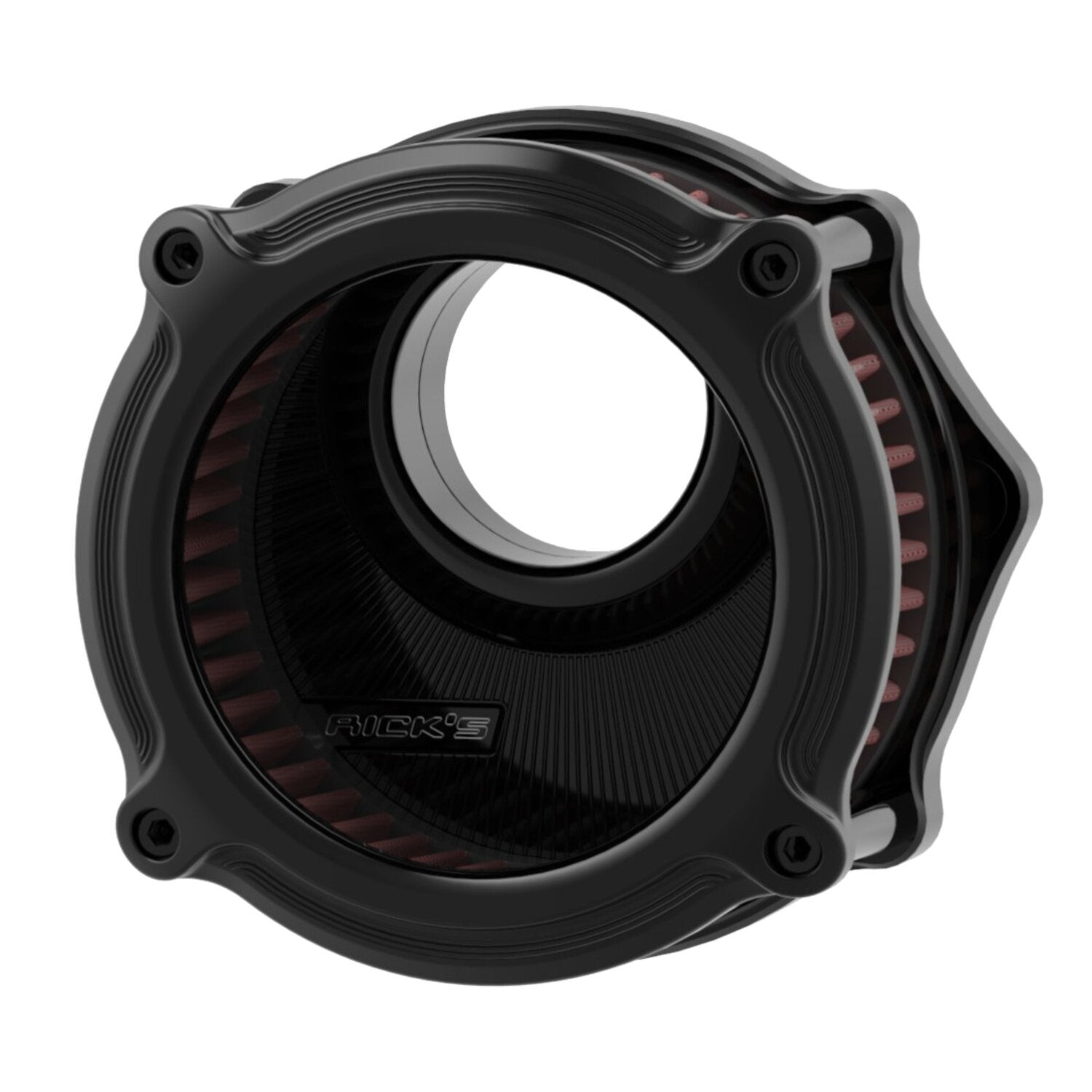 Rick's Motorcycles Rick's 'Good Guys 3 Porthole' air cleaner assembly - Black