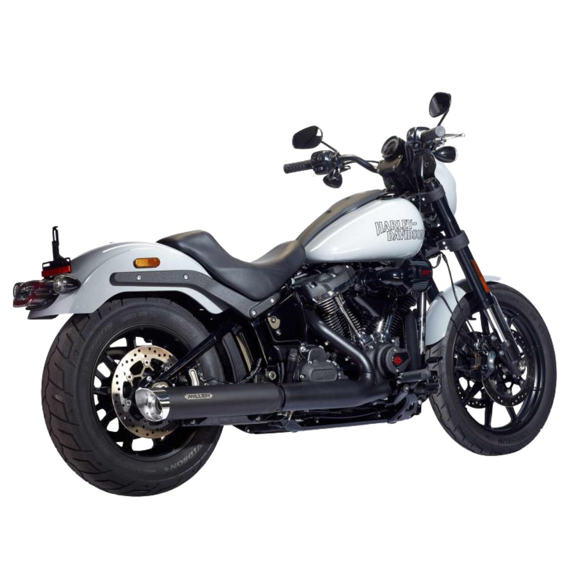 Miller Exhaust Miller Liberty Slip-On black End cap SlashCut polished