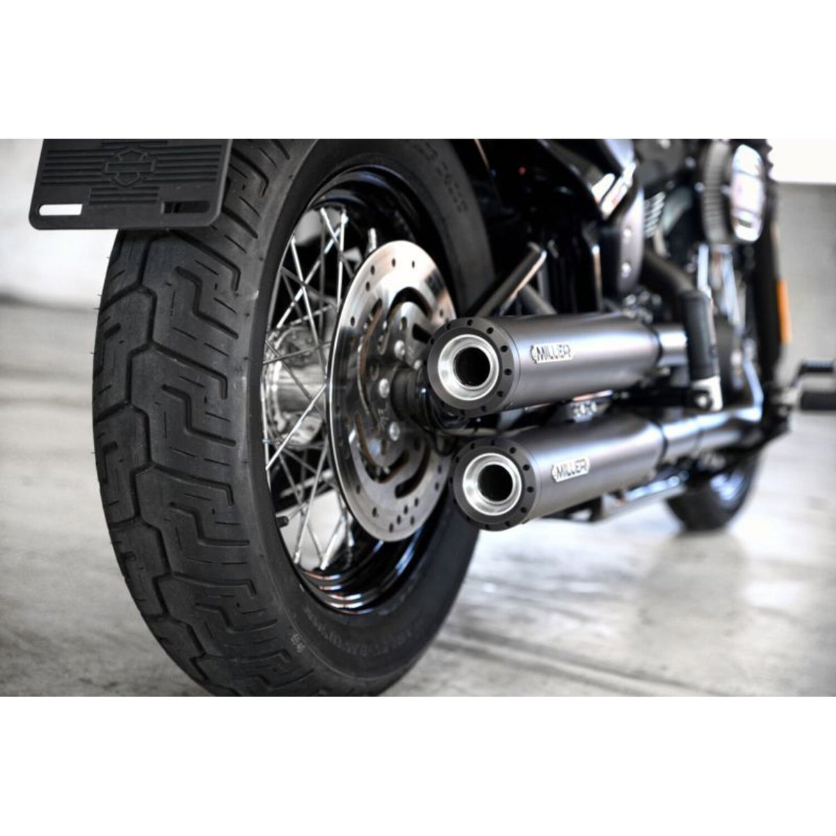 Miller Exhaust Miller Destiny Slip-Ons black End cap Standard black