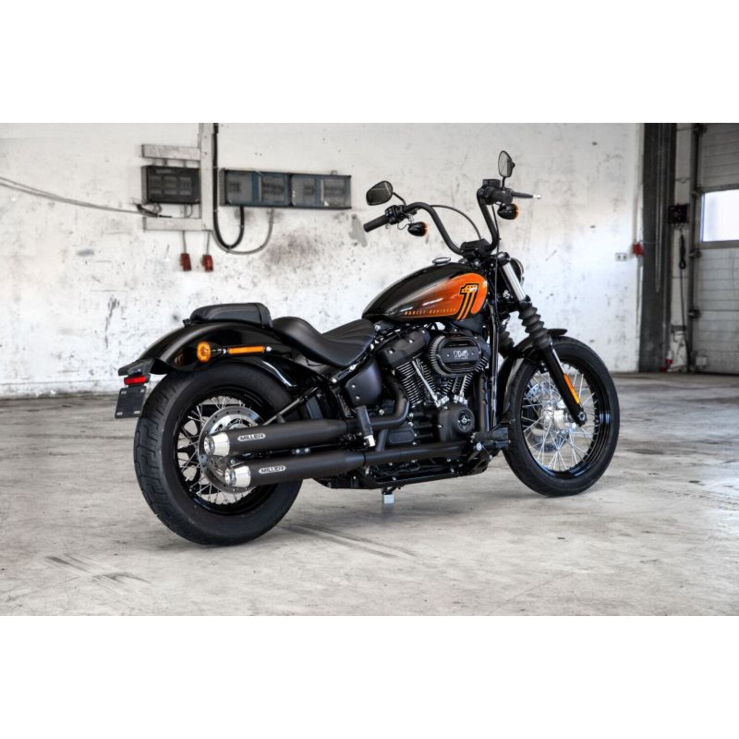Miller Exhaust Miller Destiny Slip-Ons black End cap Tapered polished