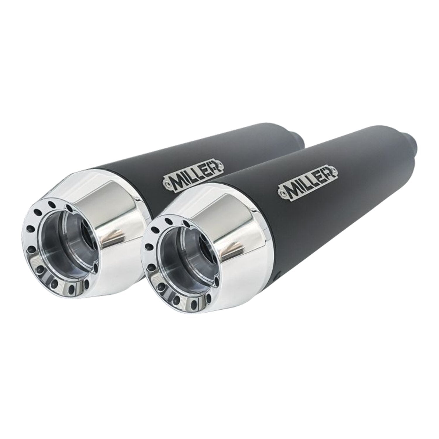 Miller Exhaust Miller Destiny Slip-Ons black End cap Tapered polished