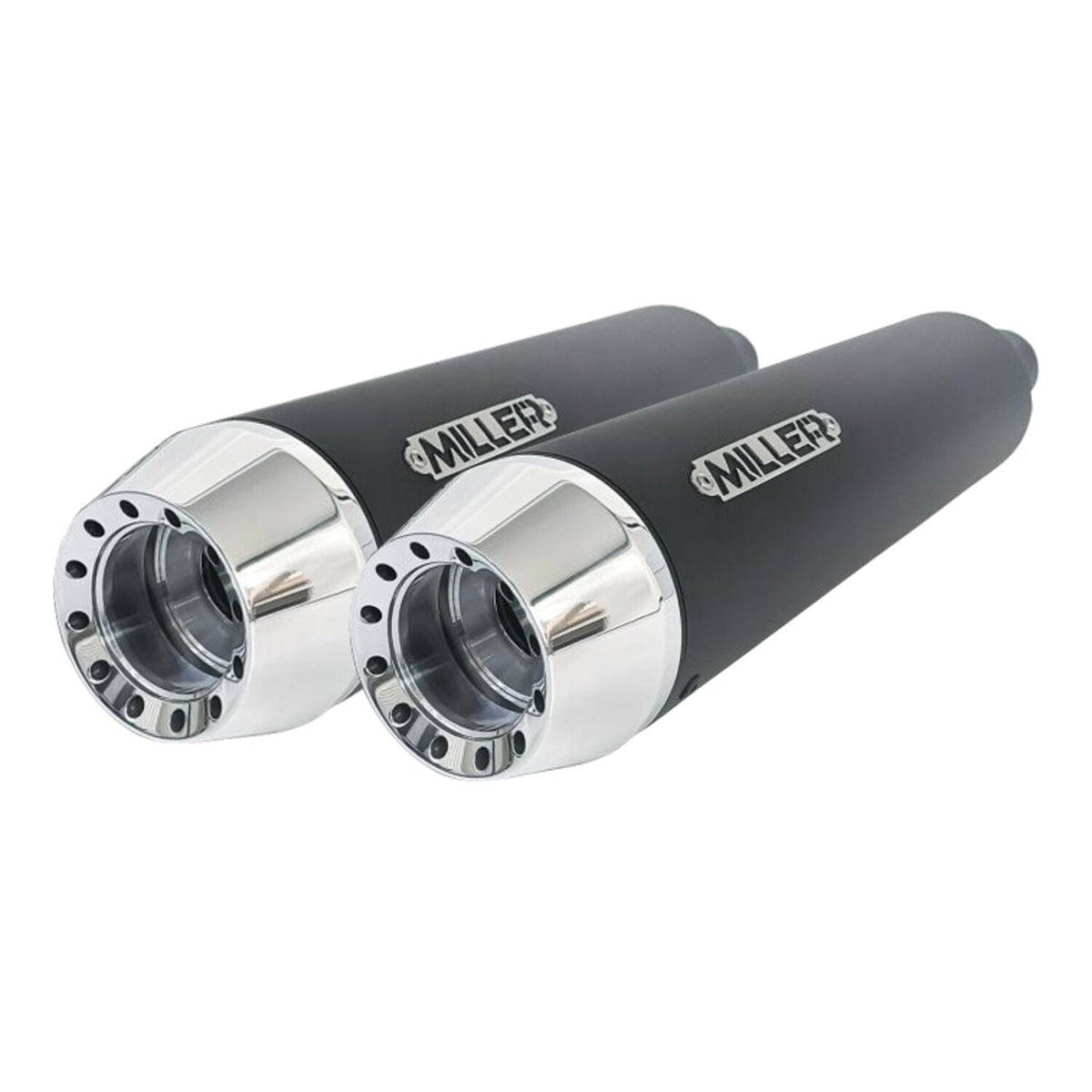 Miller Exhaust Miller Destiny Slip-Ons black End cap Tapered polished