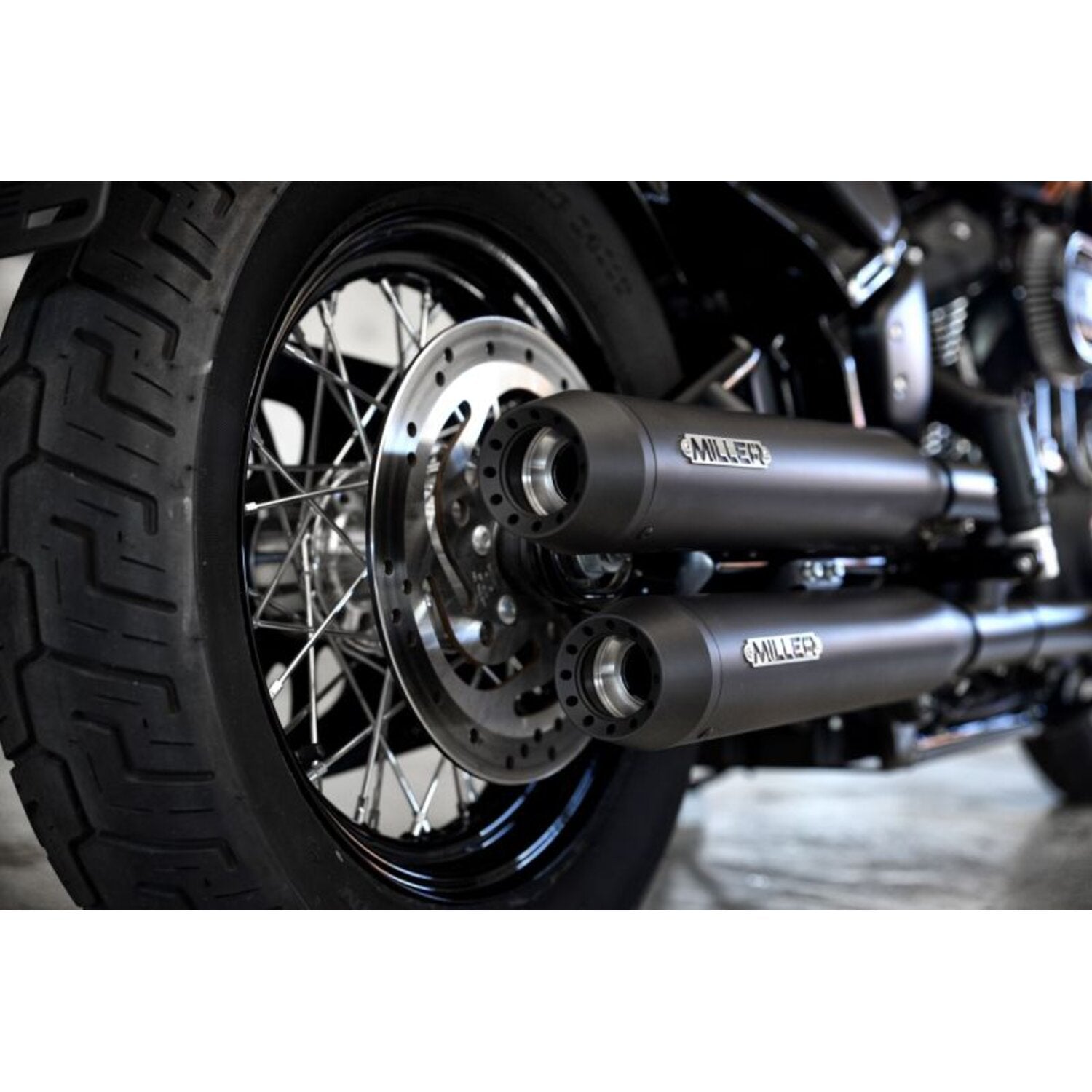 Miller Exhaust Miller Destiny Slip-Ons black End cap Tapered black