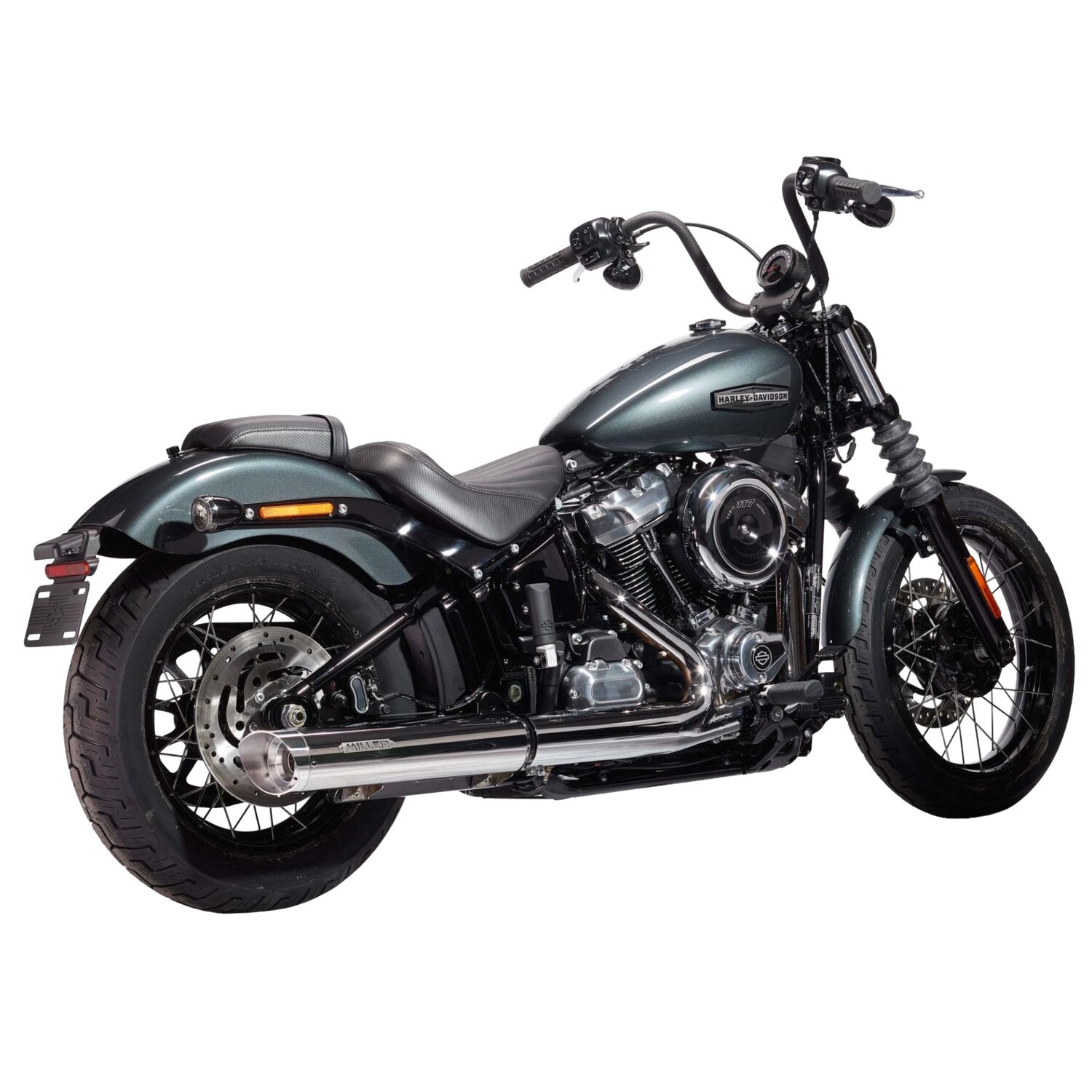 Miller Exhaust Miller Liberty Slip-On polished End cap SlashCut polished