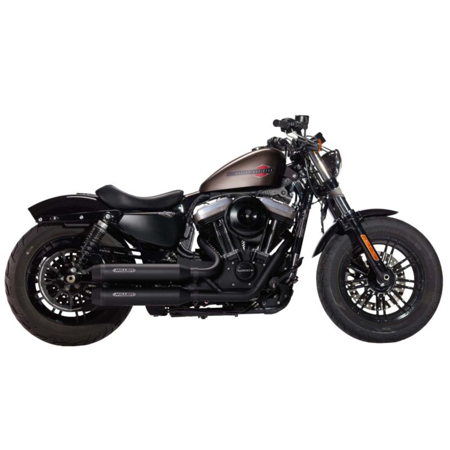 Miller Exhaust Miller Straight Devil Exh-Syst - blk - Endcap Tapered blk