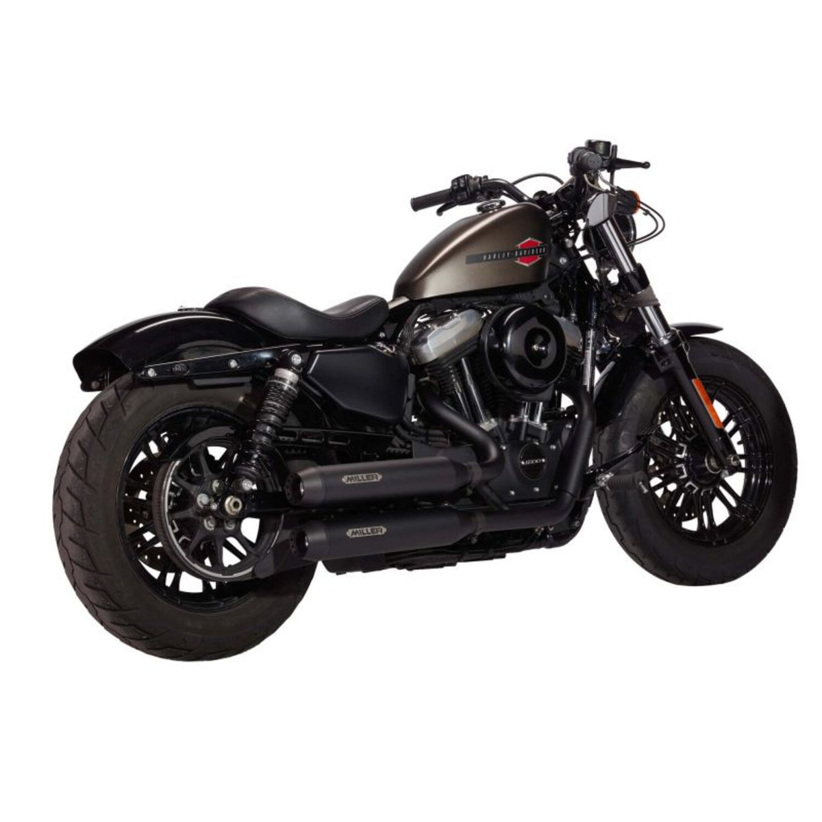 Miller Exhaust Miller Straight Devil Exh-Syst - blk - Endcap Tapered blk
