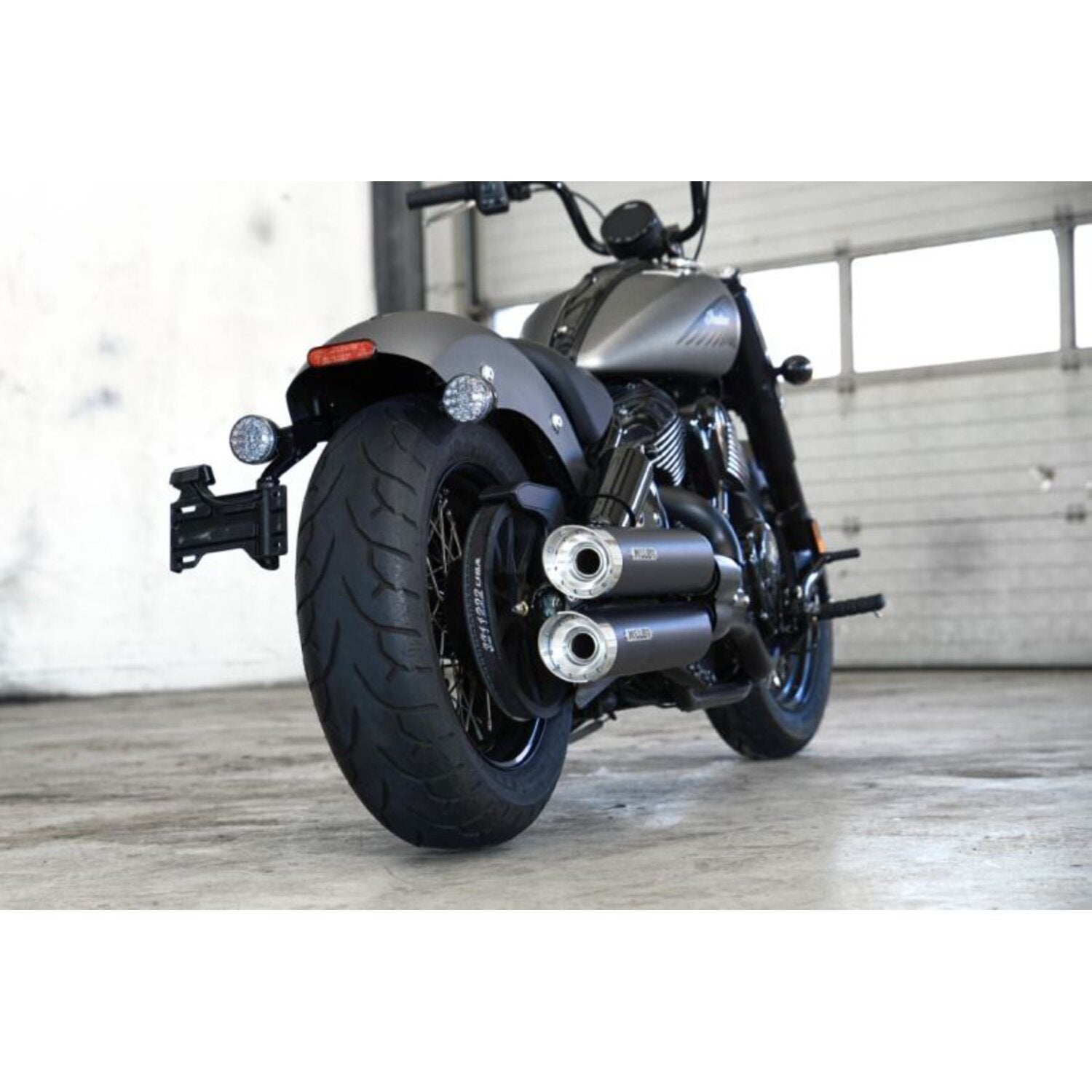 Miller Exhaust Miller Omaha II Slip-Ons black End cap SlashCut polished