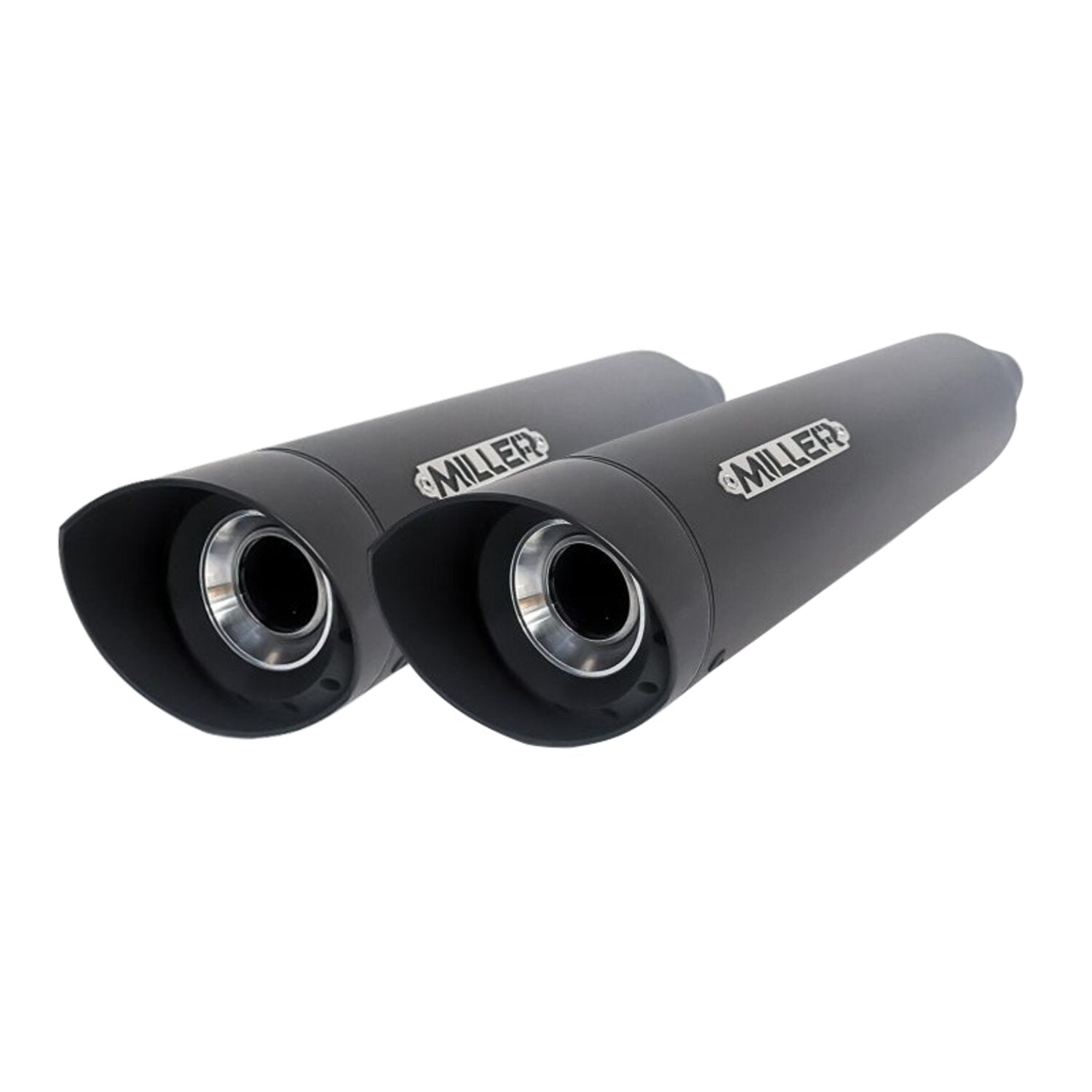 Miller Exhaust Miller Omaha II Slip-Ons black End cap SlashCut black