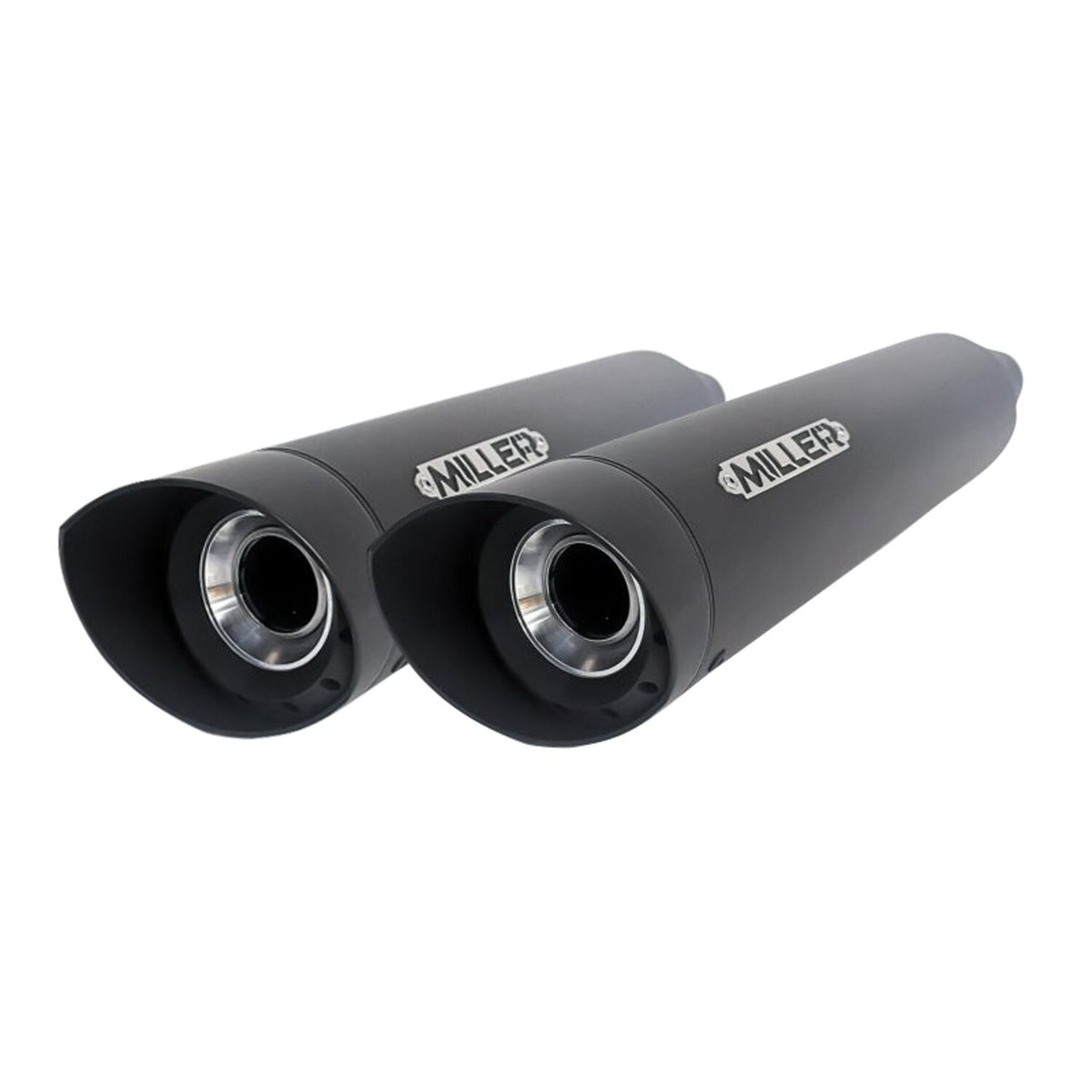 Miller Exhaust Miller Omaha II Slip-Ons black End cap SlashCut black