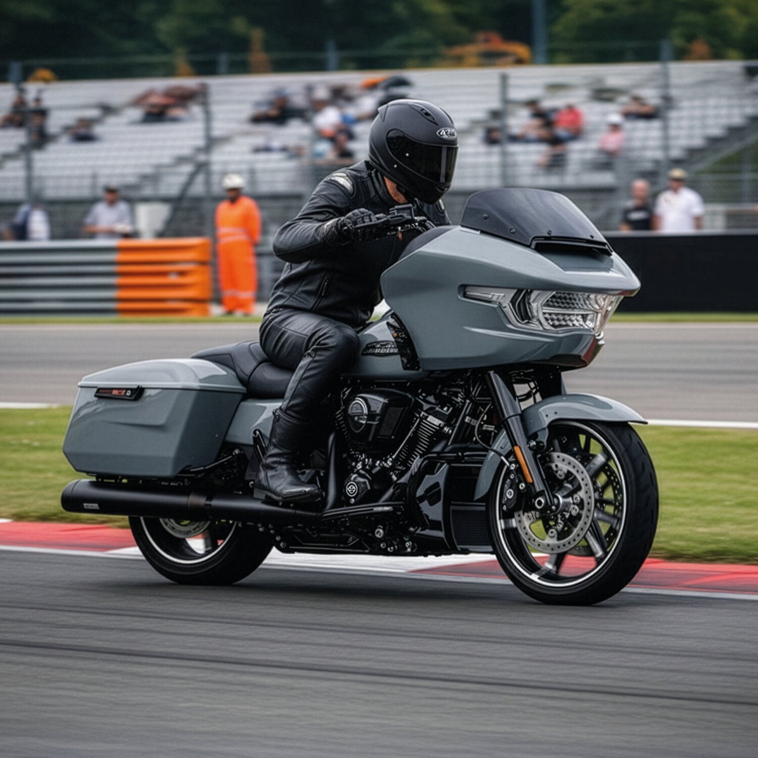 Track Series 2-2 slip-on mufflers - Black - Slash Cut