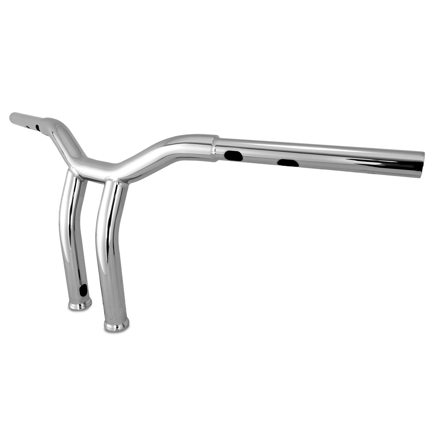 Burly Dominator raked 1-1/4" T-bar 10" rise - Chrome