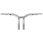 Burly Dominator raked 1-1/4" T-bar 10" rise - Chrome