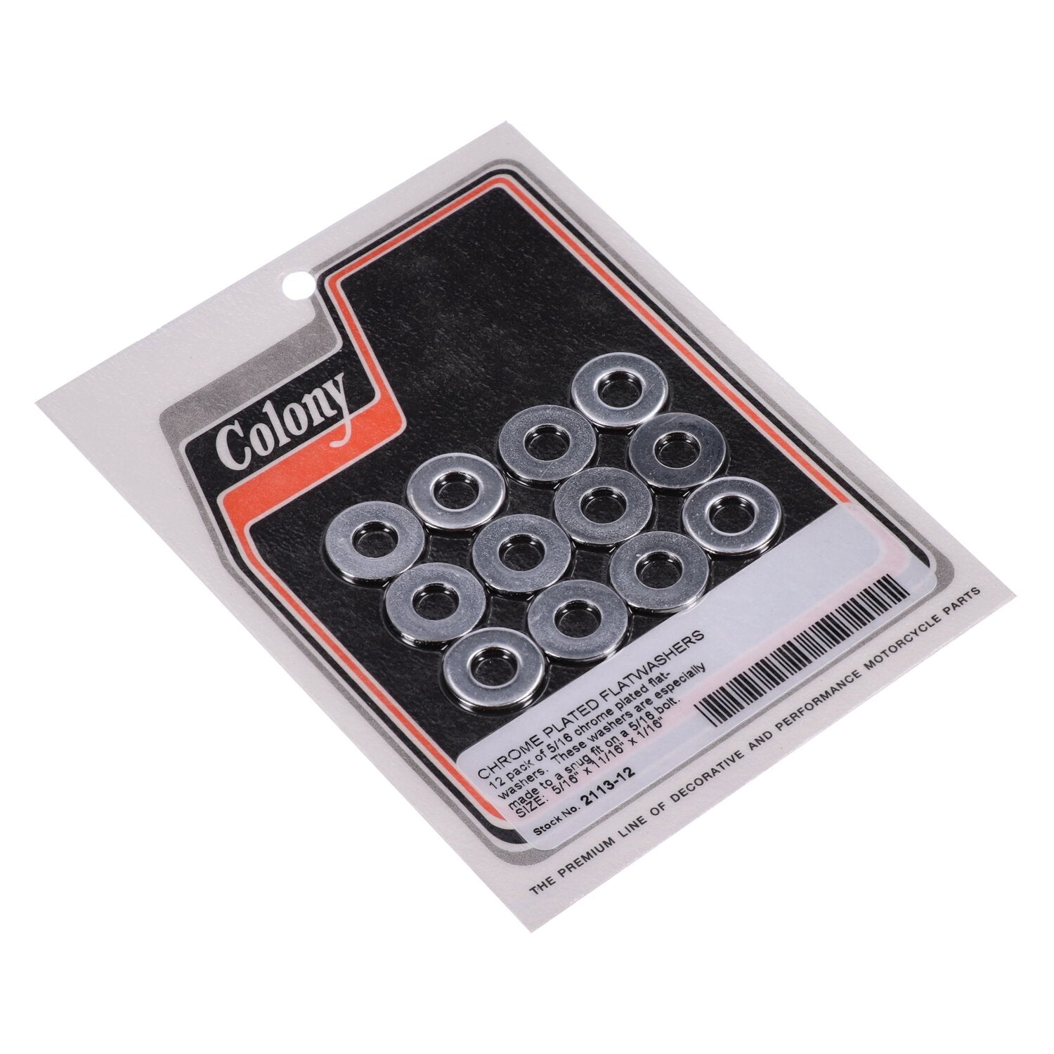 Colony Flatwashers 5/16" Chrome plated