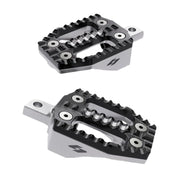 Kraus EXO foot peg set - Black alu top / Machined alu base