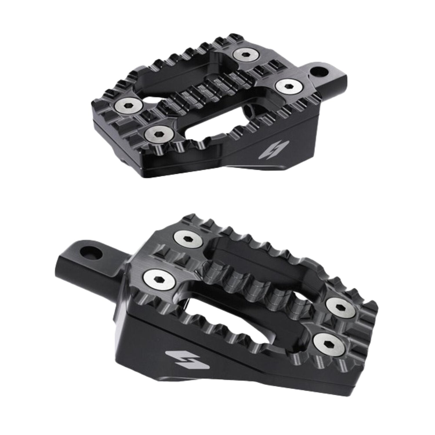 Kraus EXO foot peg peg set - Black alu top / Black alu base