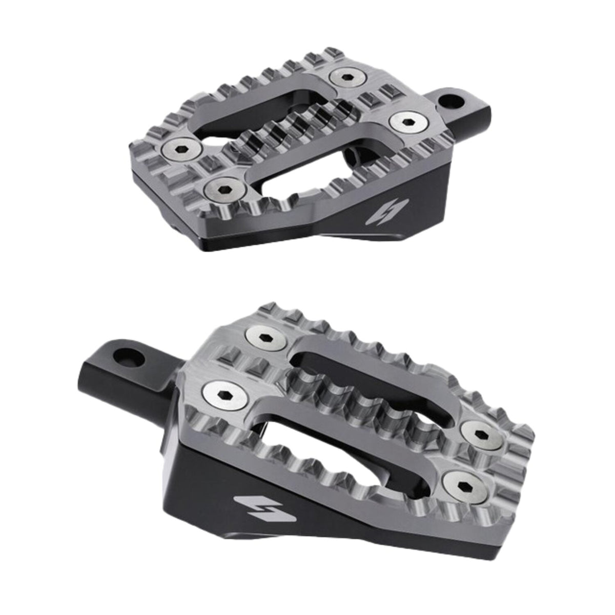 Kraus EXO rider foot peg base - Black anodized aluminum