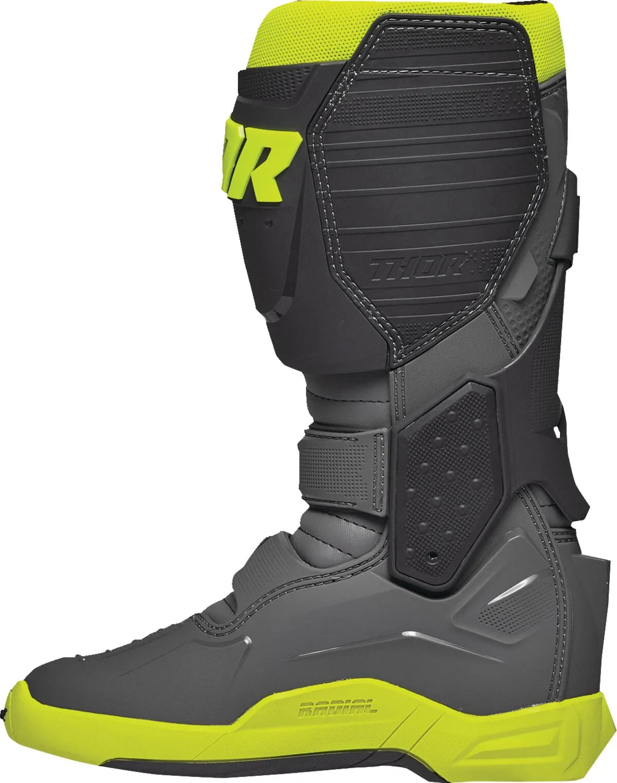 Thor Radial MX Boots Gray/Fluo Yellow