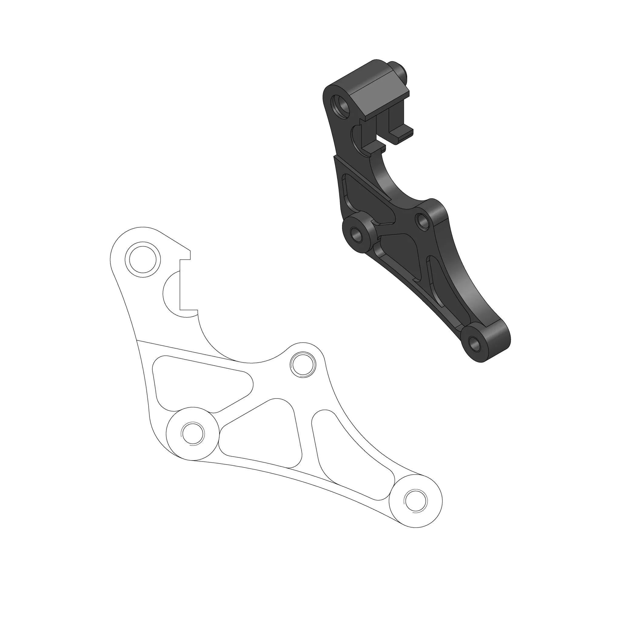 Moto-Master Supermoto Street Rotor Adapter Halterung