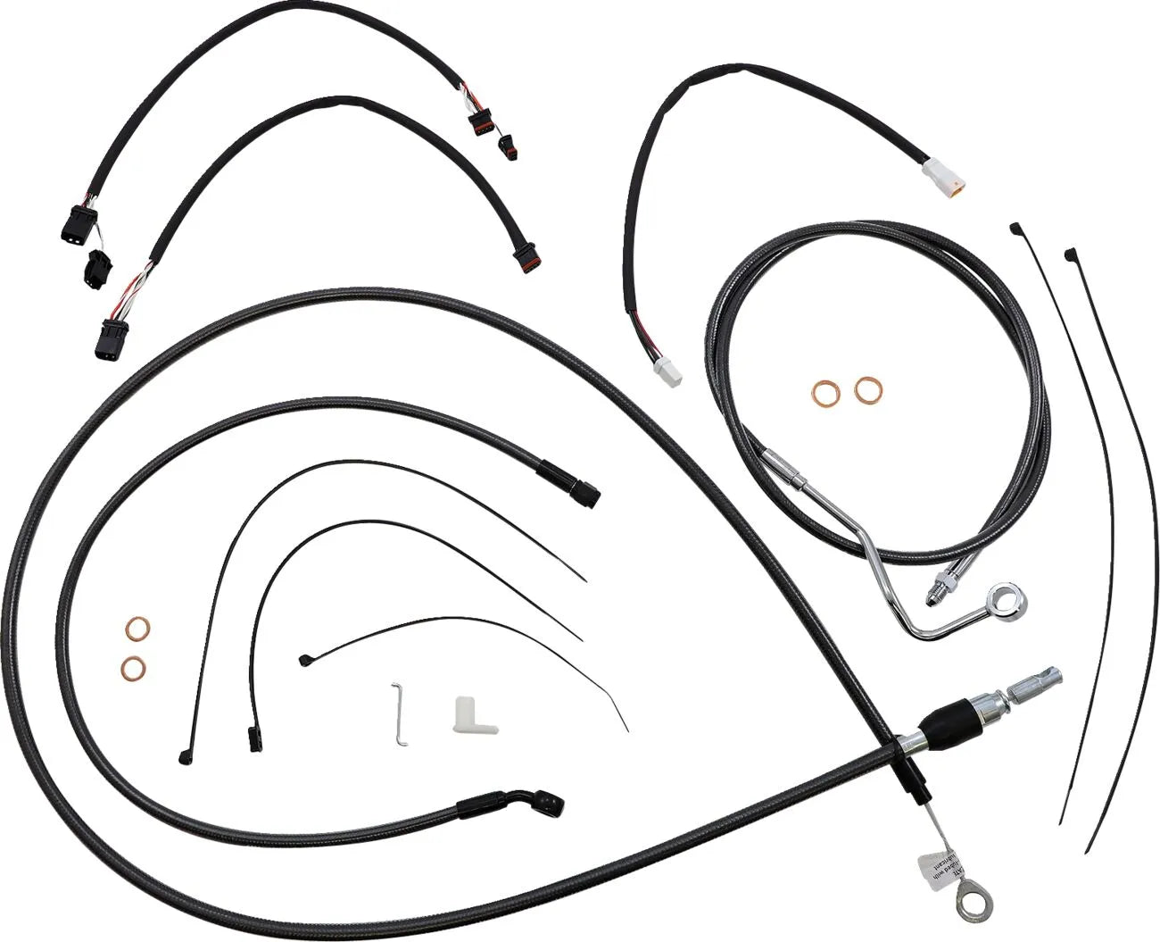 Magnum Shielding Black Pearl Handlebar Kit for Ape Hangers