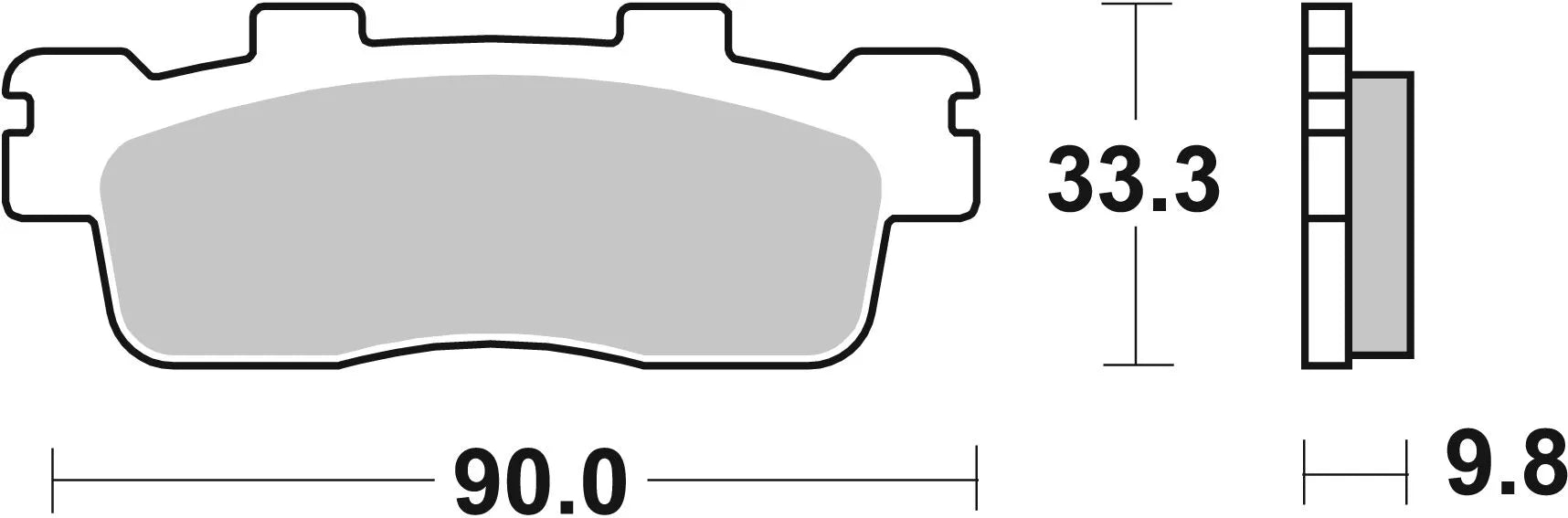 Sbs Hf Street Ceramic Organic Brake Pads - Front & Rear