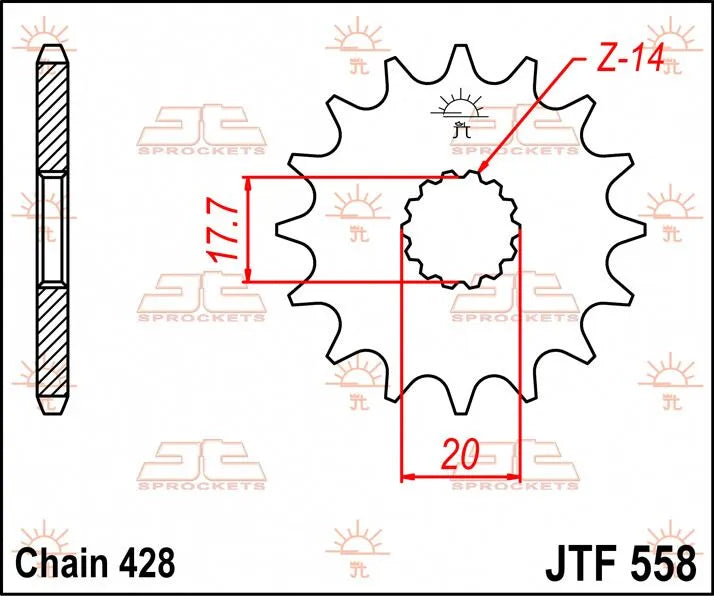 Jt Sprockets Front Sprocket 428-18