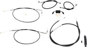 LA CHOPPERS Black Vinyl Cable/Brake Line Kit for Ape Hangers